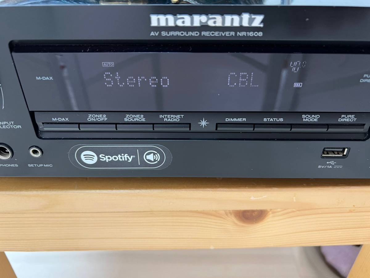 ★☆marantz マランツ　AVアンプ　NR1608　ホームシアター　中古現状品　2017年製☆★_文字がしっかり出ていないところあり。