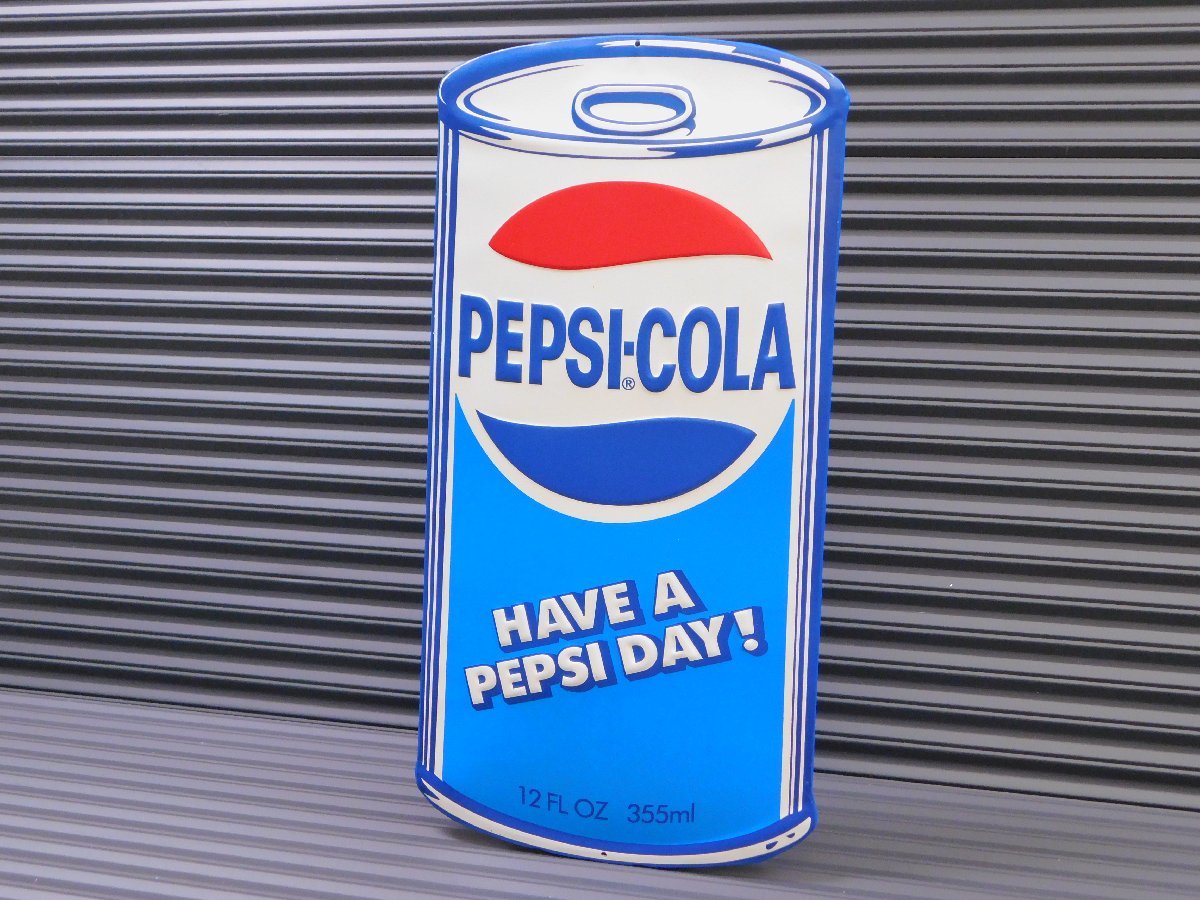 送料\350【ＰＥＰＳＩ・ペプシ】※《エンボスメタルサイン／７０年代・缶型》 アメリカン雑貨　エンボス看板　ブリキ看板　4_画像1