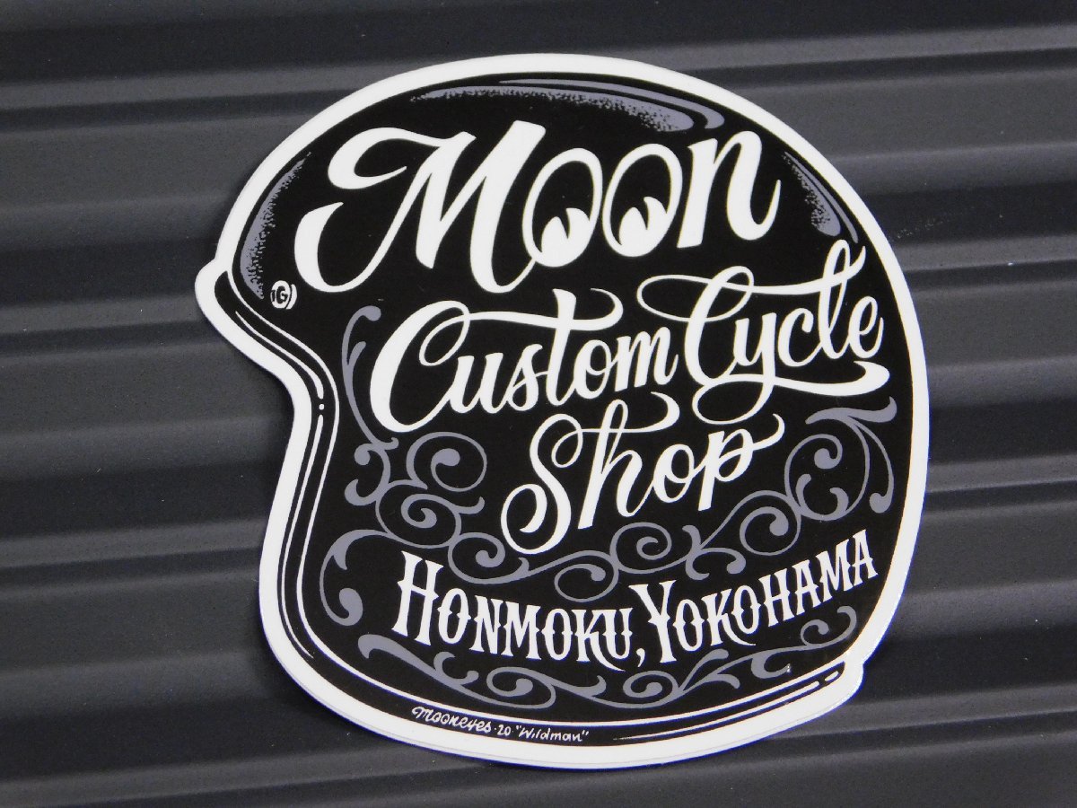 【MOONEYES・ムーンアイズ】※《 MOON Custom Cycle Shop・ヘルメットステッカー 》　(品番DM237)_画像2