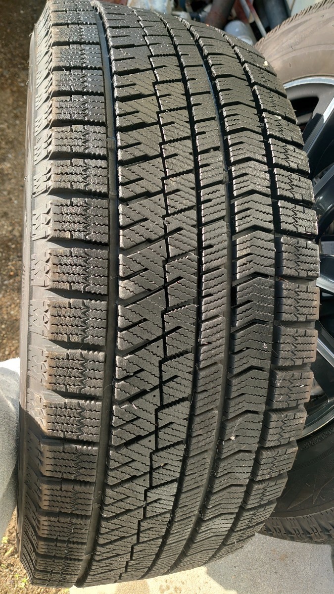  ブリヂストンVRX2、225/55R17スタッドレス アルミホイール PCD100 7Jインセット＋48バリ溝スバルXVなどに！！_画像9