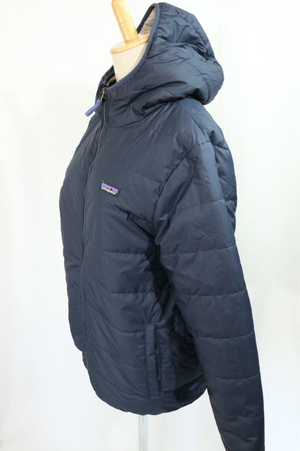 【Used】patagonia パタゴニア FA21 リバーシブル フリース×ナイロン フーデットジャケット アウトドア キッズXXL 女性にも ■ET23I0124_画像5