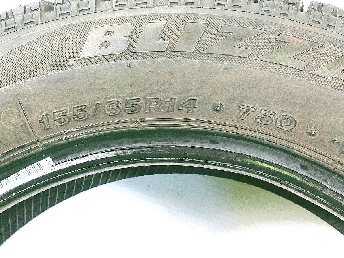 ブリヂストン BLIZZAK VRX 155/65R14 75Q★8-8.5分山 2020年製 4本 スタッドレス 【宮城発 送料無料】MYG-A11213_画像9