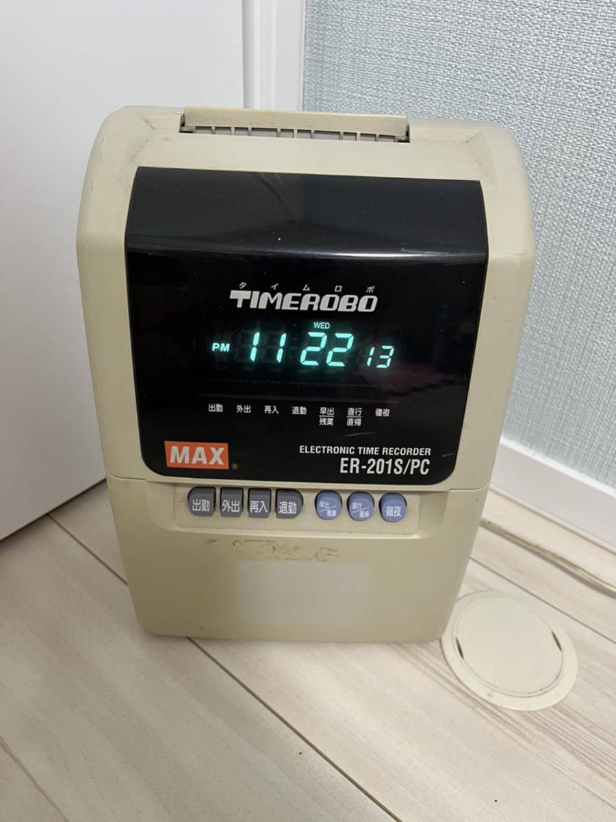 MAX タイムレコーダー TIMEROBO ER-201S/PC_画像1