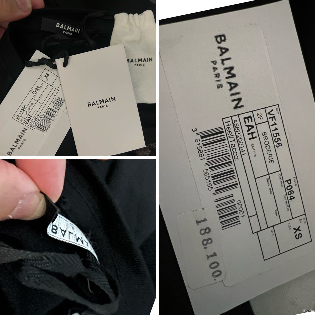 定価18万8100円 BALMAIN バルマン 豪華スパンコールTシャツXS 定価18万8100円 BALMAIN バルマン 豪華スパンコールTシャツXS