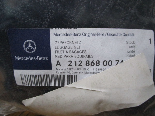 【新品】メルセデスベンツ Mercedes-Benz　純正　S/Eクラス　S214/S213/W213/S212/W212/W222/X218　ラゲッジ ラゲージネット　A2128680074_画像3
