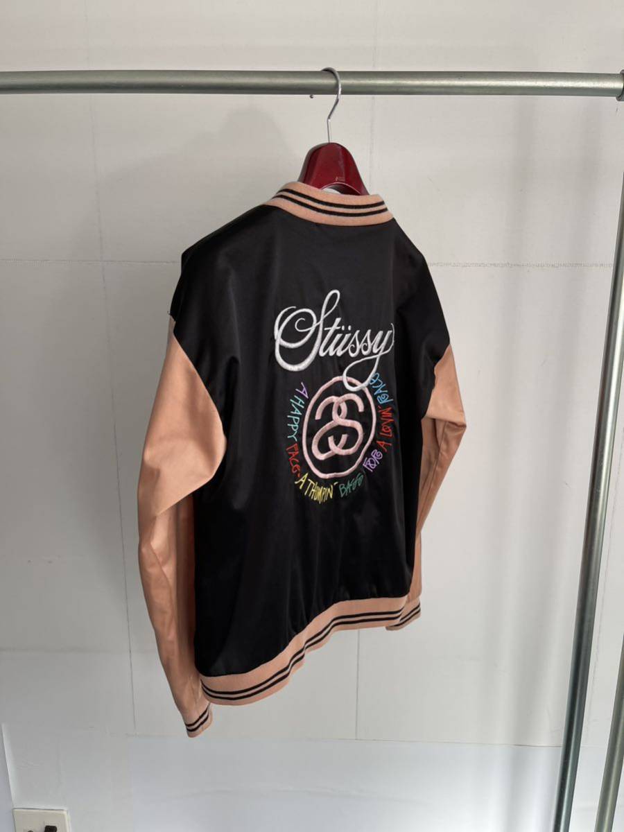 stussy ステューシー　ロゴ刺繍スカジャン　レディース　ユニセックス　ジャケット　Mサイズ