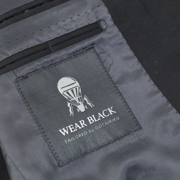 709 新品 ◇ gotairiku 五大陸 フォーマル ウール スーツ 礼服 略礼装 WEAR BLACK ブラックスーツ メンズ 冠婚葬祭 オンワード A6