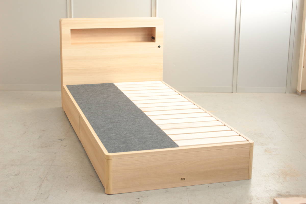 E0435 bed frame Symons SIMMONS single bed frame drawer lighting outlet bedding interior used furniture Tokyo departure 