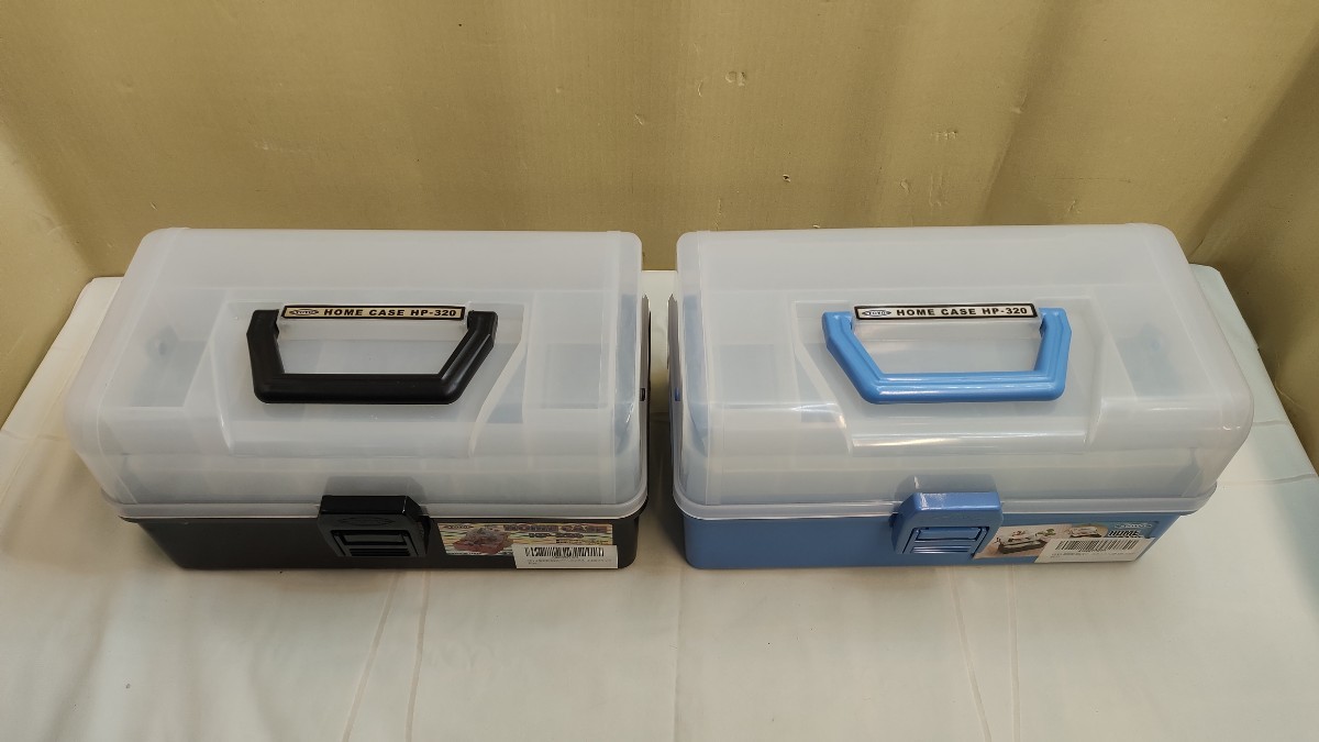 ★TOYO 樹脂製 3段式ツールボックス 2点セット HP-320 東洋スチール 工具箱 プラケース 黒 青 ブラック ブルー_画像8