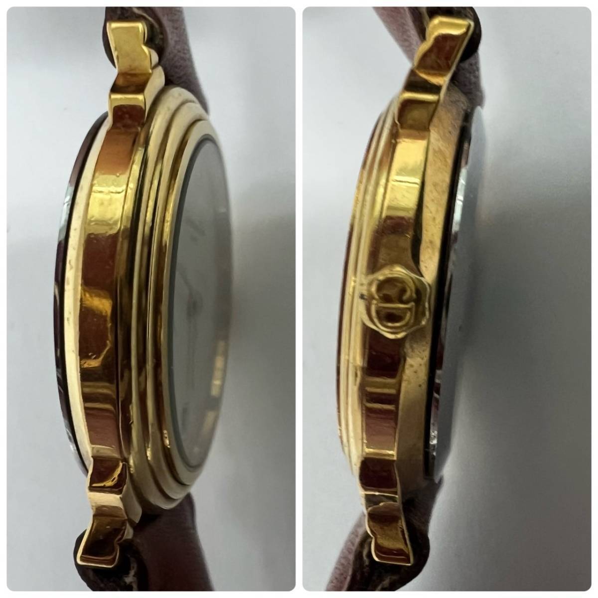 【T】Christian Dior　クリスチャン ディオール　腕時計　レディース　 DEPOSE　クォーツ　2針　ゴールド系　不動　ブランド【63】_画像8