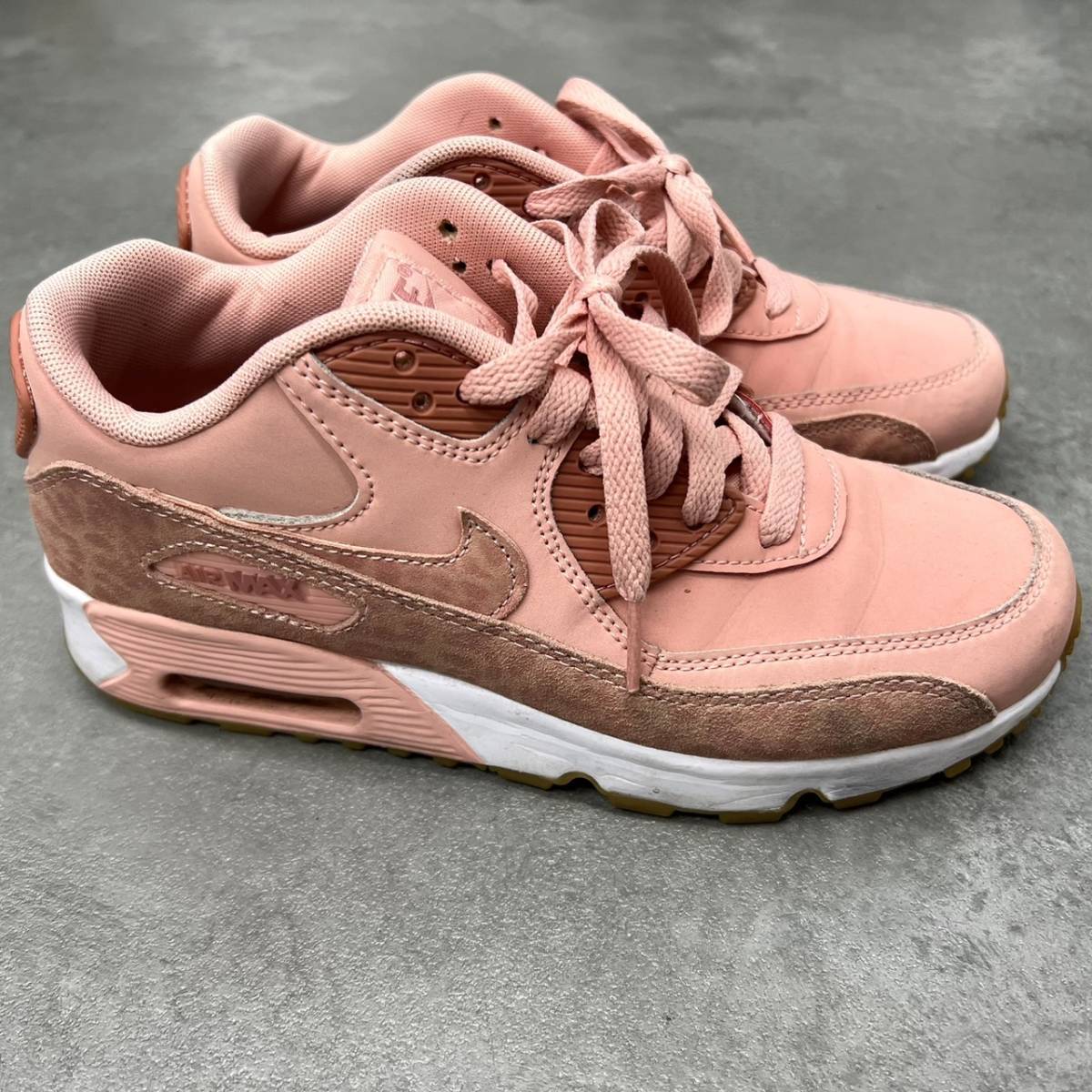 【K】NIKE　ナイキ　エアーマックス　スニーカー　レディース　ピンク系　レオパード　ヒョウ柄　AIR MAX　サイズ23.5㎝　靴【2774】_画像4