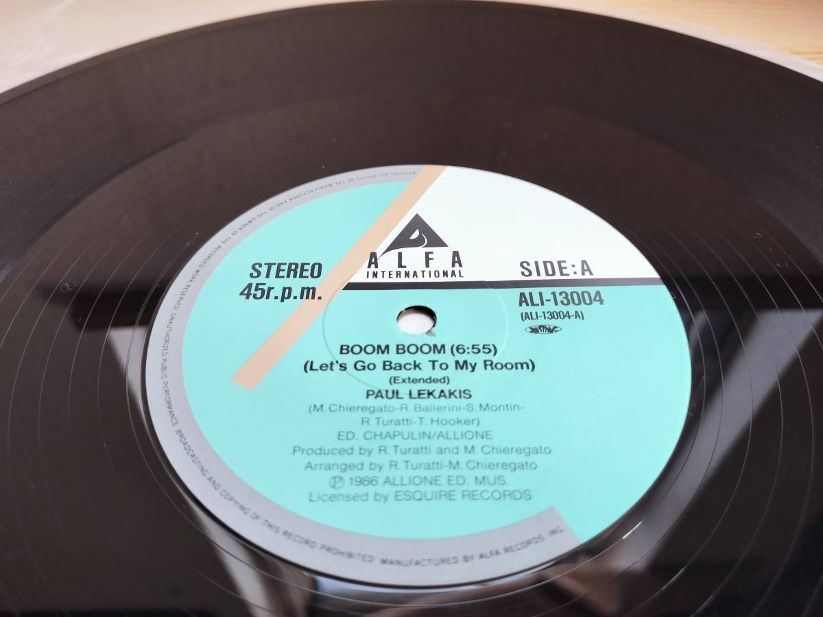 【国内盤】12インチ レコード Paul Lekakis (ポール レカキス) Boom Boom (ブーム ブーム) ※ディスコ ユーロビート_画像4