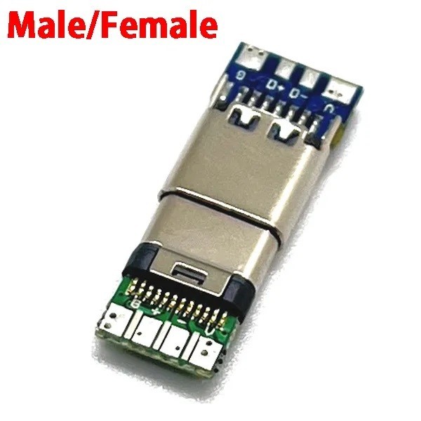 TYPE-C USB-C 5A 30V USB 3.1 プラグ コネクター ソケット SMTタイプ DIY 部品 パーツ PCBボード付き メス 2個セット E510_画像4