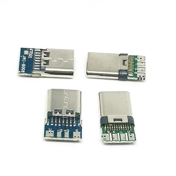 TYPE-C USB-C 5A 30V USB 3.1 プラグ コネクター ソケット SMTタイプ DIY 部品 パーツ PCBボード付き メス 2個セット E510_画像3