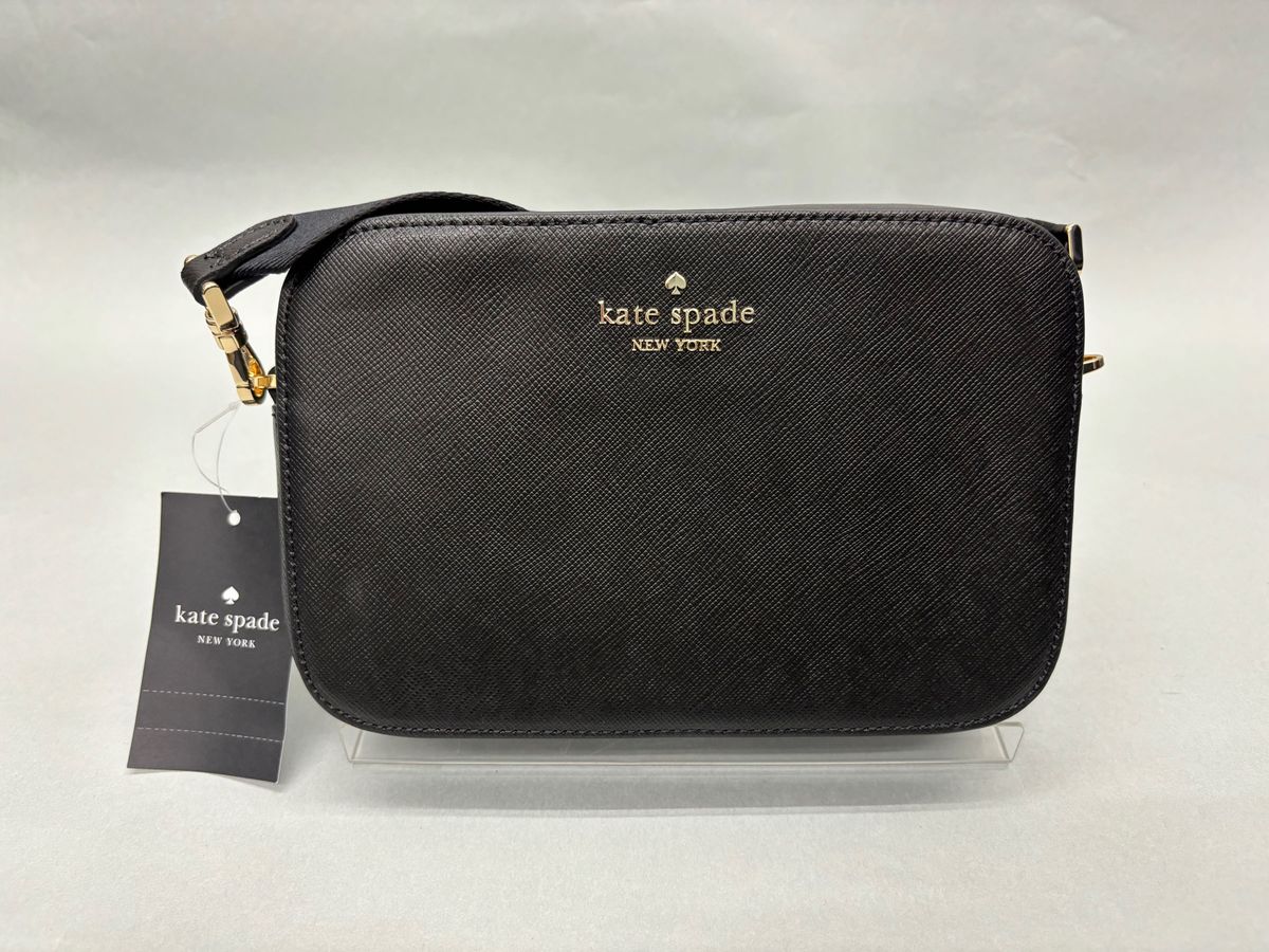 【新品未使用】kate spadeカメラショルダーバッグKE584BLACK マディソンサファイーノレザー