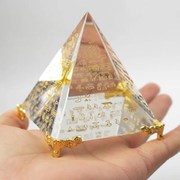 AC012:透明なピラミッド風水エジプト ユニークなエネルギー 癒し チャクラ 家の装飾 リビングルームの装飾
