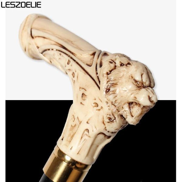 AK004: man . woman therefore. 96cm Tiger head stick high class pattern steering wheel black Germany. beech material. walking stick 
