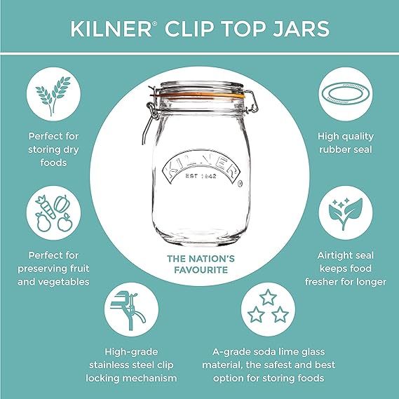 KILNER(キルナー) スクエアクリップトップスパイスジャー 70ml　1箱（12個入り）セット　未使用　ガラス保存容器　使いやすくてかわいい_画像4