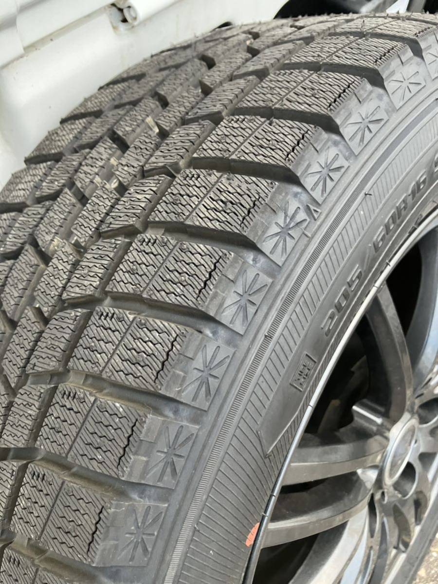 バリ山! グッドイヤー 2017年製アイスナビ6 スタッドレスタイヤ 205/60R16 アルミホイール4本セット ホンダRP1〜5系ステップワゴン等_画像7