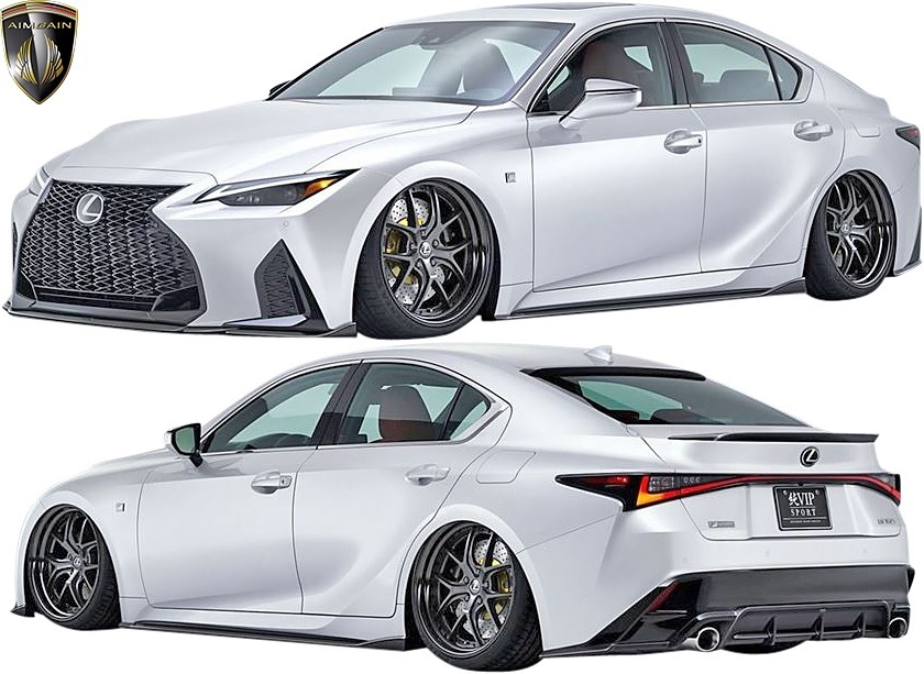 【M’s】LEXUS 30系 IS 後期 IS300 F SPORT (2020.11-) AIMGAIN SPORT リヤディフューザー タイプS (純正マフラー対応) FRP エイムゲイン_画像2