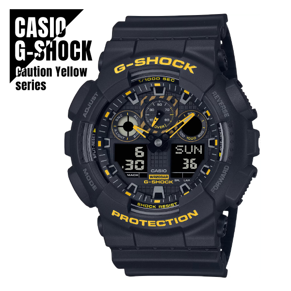 国内正規品 CASIO カシオ 腕時計 G-SHOCK Gショック Caution Yellowシリーズ コーションイエロー GA-100CY-1AJF 腕時計 メンズ ★新品