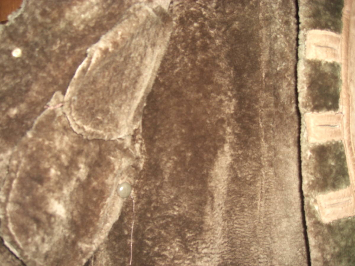 防寒 毛皮 革コート サイズ ５０ １００％ shearlingの画像2