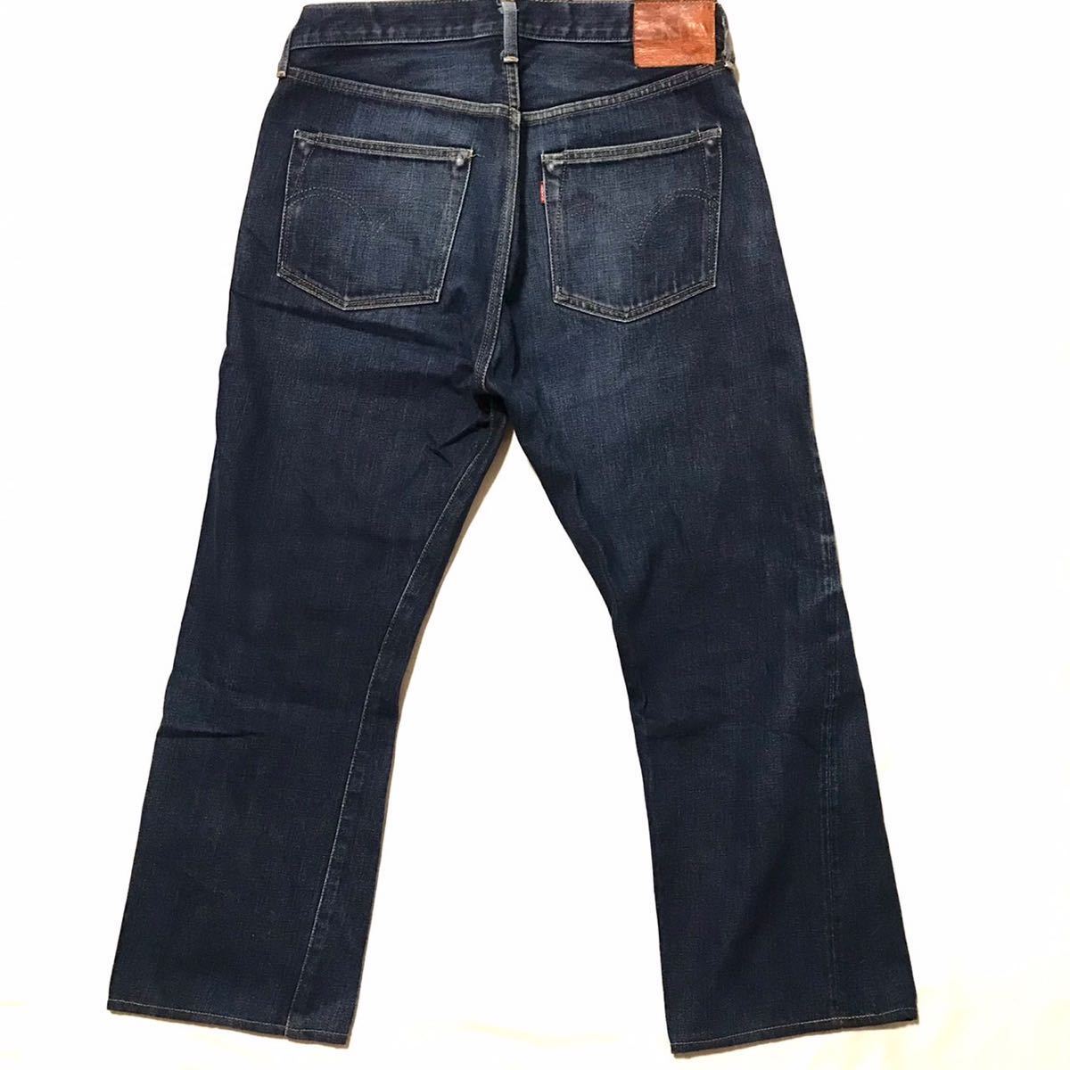 漢の1着 大戦モデル Levi’s S501XX W34ストレート メンズ ジーパン デニム 44501-0015 LVC サンプル 44501XX 革パッチ ペンキステッチ_画像3