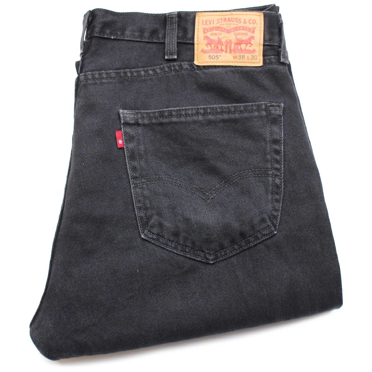 ★メキシコ製 Levi'sリーバイス 505 ブラック デニムパンツ w38 L30★SDP2373 ジーンズ ストレート オーバーサイズ ビッグサイズ