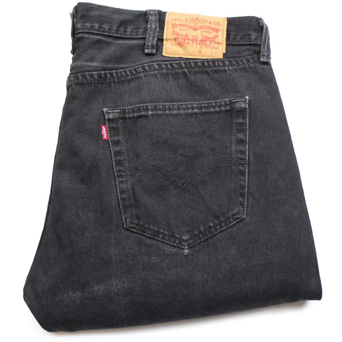 ★メキシコ製 Levi'sリーバイス 501 ダメージ ブラック デニムパンツ w38 L32★SDP2385 ジーンズ ストレート オーバーサイズ ビッグサイズ_画像1