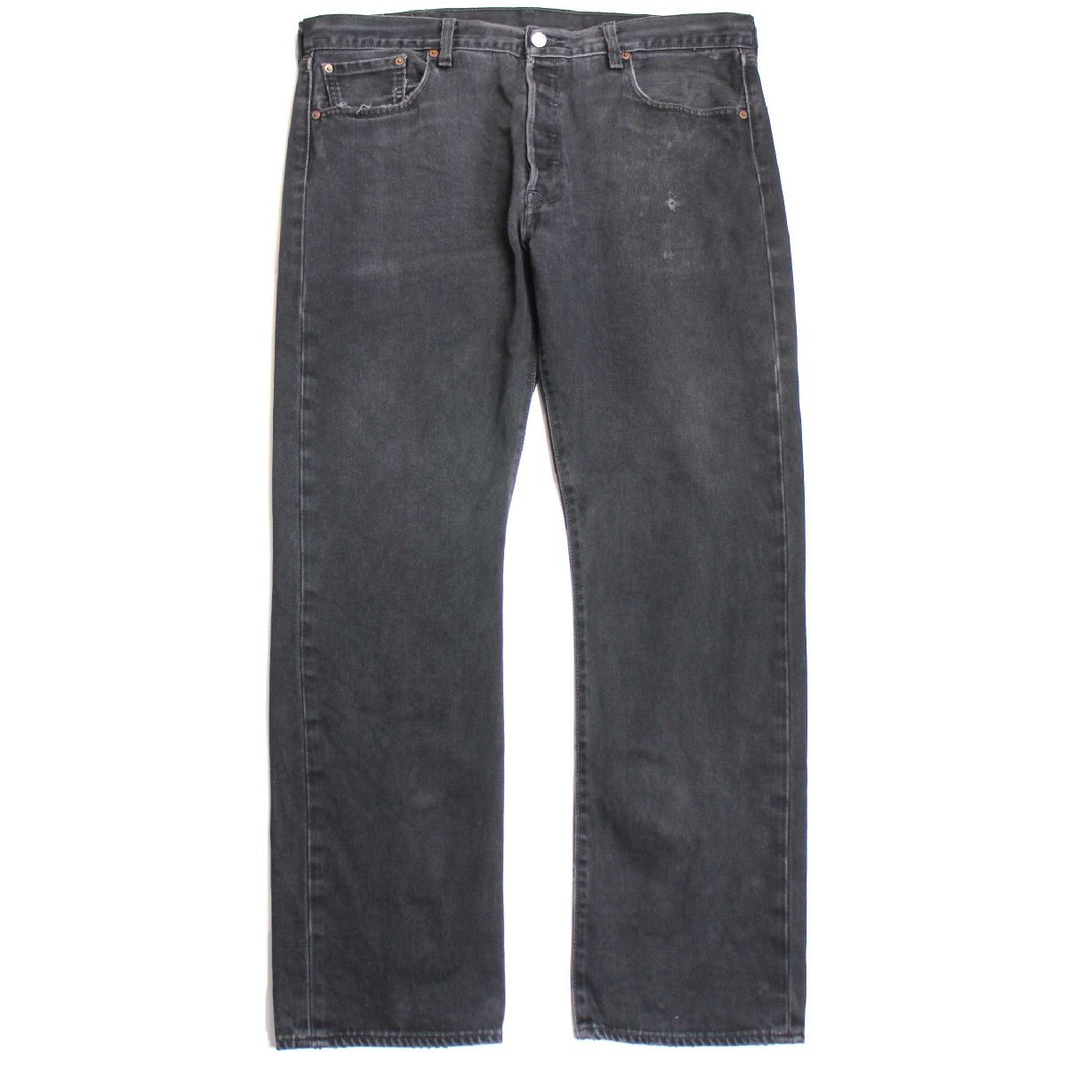 ★メキシコ製 Levi'sリーバイス 501 ダメージ ブラック デニムパンツ w38 L32★SDP2385 ジーンズ ストレート オーバーサイズ ビッグサイズ_画像2