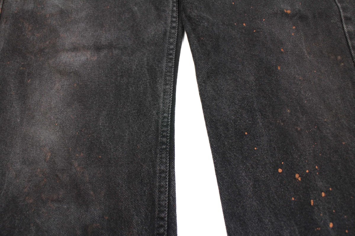 ★00s メキシコ製 Levi'sリーバイス 505 ブラック デニムパンツ ペンキ飛び w34 L30★SDP2319 オールド ジーンズ ストレート_画像8