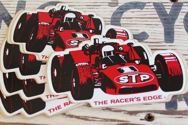 デッドストック★ビンテージ STP THE RACER'S EDGE ステッカー★オイル レース カスタム オイル缶 工具箱 ガレージ 世田谷ベース 12_画像2