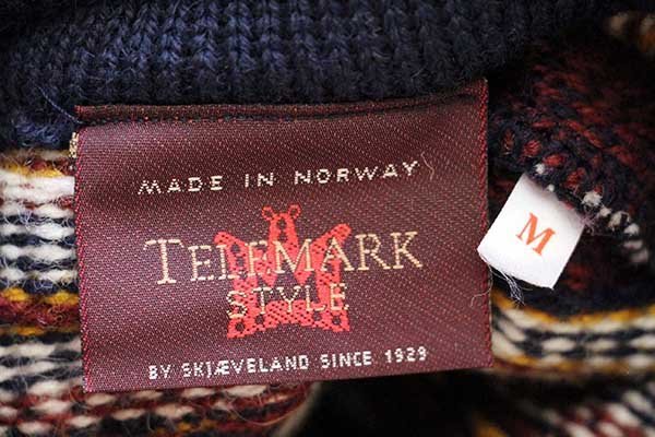 ★ノルウェー製 TELEMARK STYLE BY SKJAEVELAND ノルディック柄 ウールニット セーター★ユーロ チロル 北欧 ユニセックス_画像4