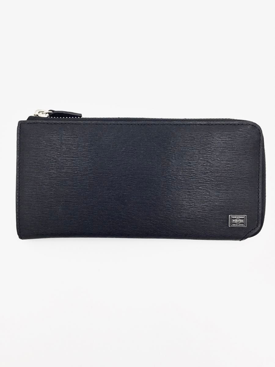 中古美品 ポーター PORTER 長財布 L字ファスナー カレント 黒 中古美品 ポーター PORTER 長財布 L字ファスナー カレント 黒