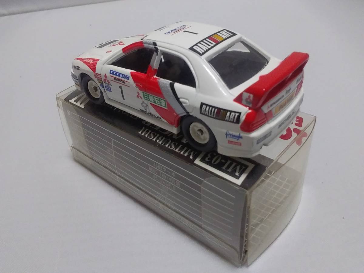  原文:◇ユーメイト エクセレント トミカ　◇三菱 ランサーエボリューション Ⅳ 　◇日本製　◇'97WRC T.マキネン車