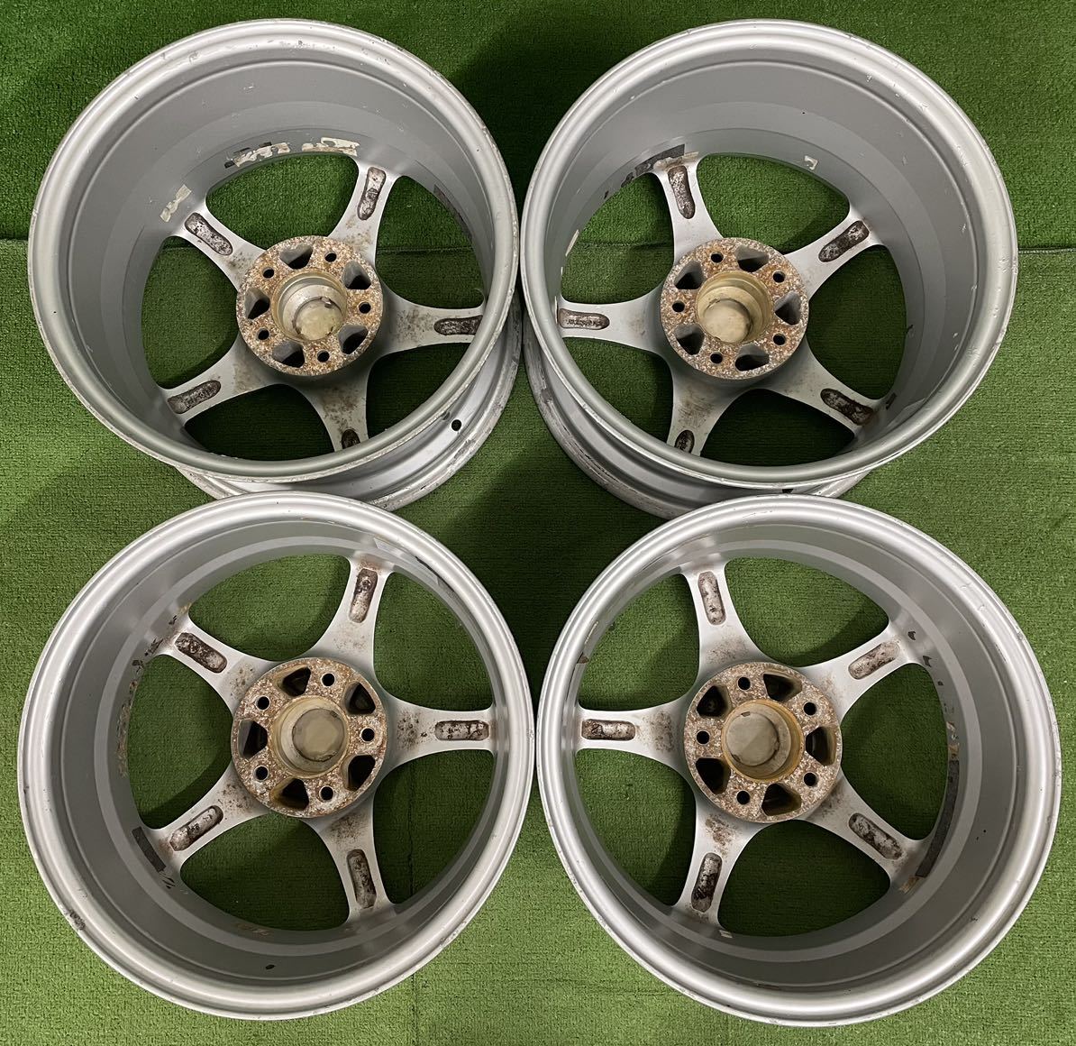 ★SSR インテグラル-A2 16インチ 16×7J +32 16×8J +38 PCD114.3 5H 4本Set アルミホイール 中古 ★全体的に状態が悪い ★送料無料_画像2