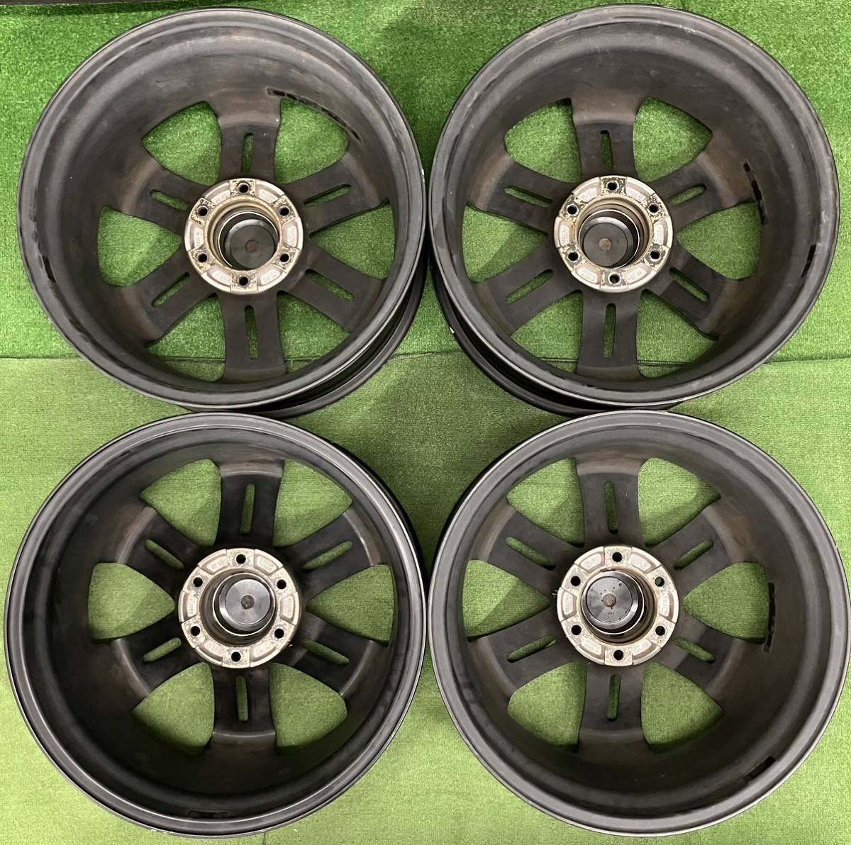 ★BILLET STAR JAPAN B.S.J WHEELS JF006 20インチ 6穴/6H★20×8.5J+25 PCD139.7 ハブ径:約108mm 4本 中古アルミホイール★送料無料_画像2