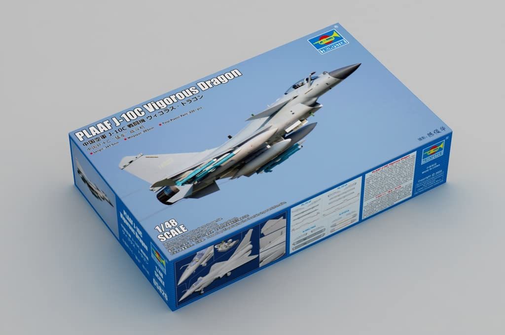 トランペッター 1/48 中国空軍 J-10C戦闘機 ヴィゴラス・ドラゴン プラモデル 05826 成型色