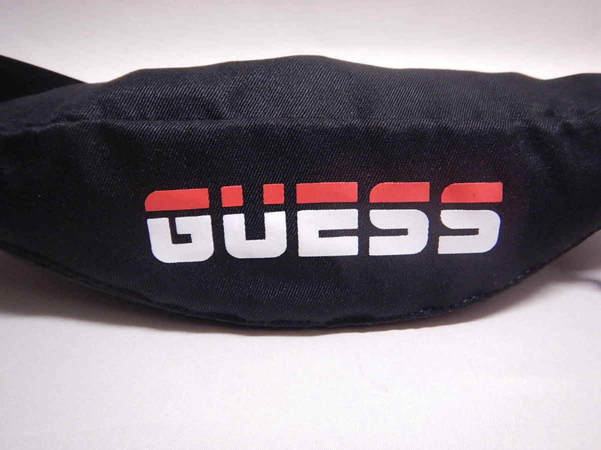 極美品■GUESS ゲス ウエストポーチ ボディバッグ ブラック黒■_画像3