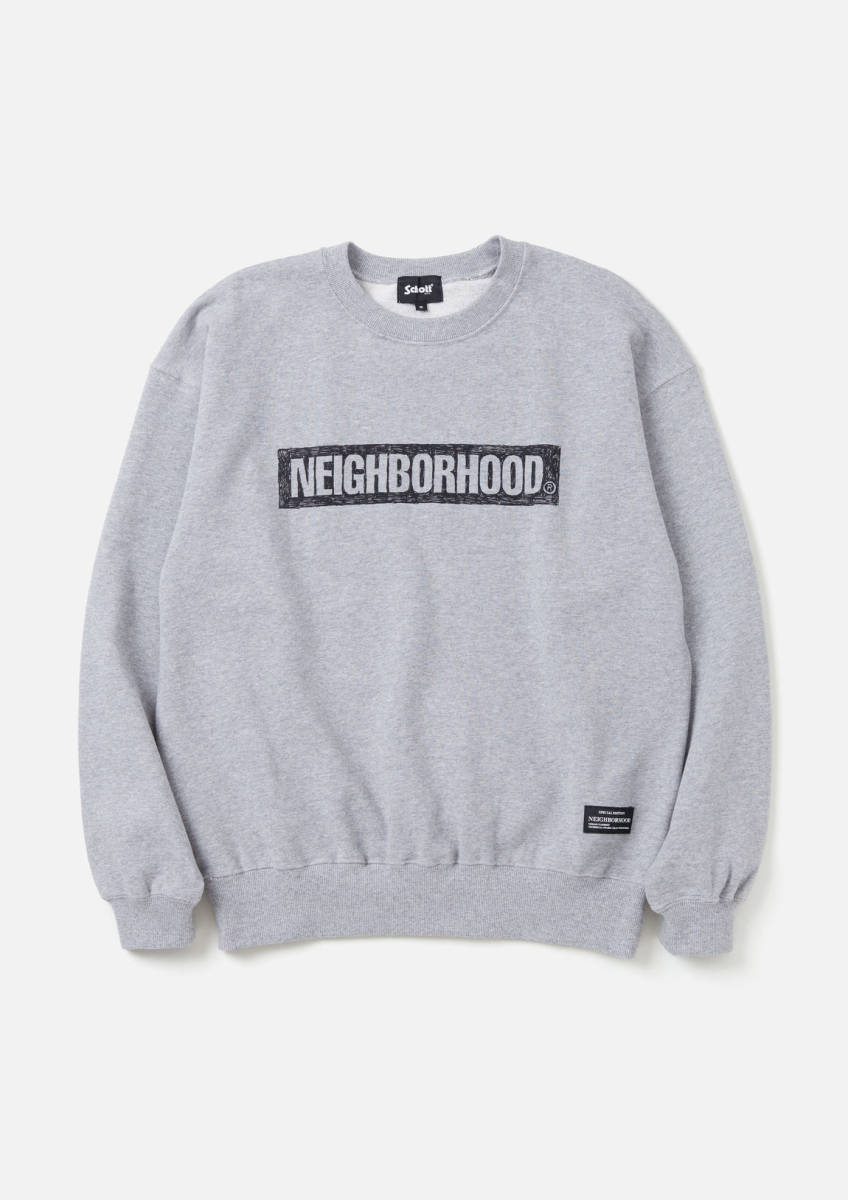 未使用 23AW ネイバーフッド NH x Schott x KOSTAS SEREMETIS . SWEATSHIRT LS グレー Lサイズ neighborhood ショット　コスタス_画像2