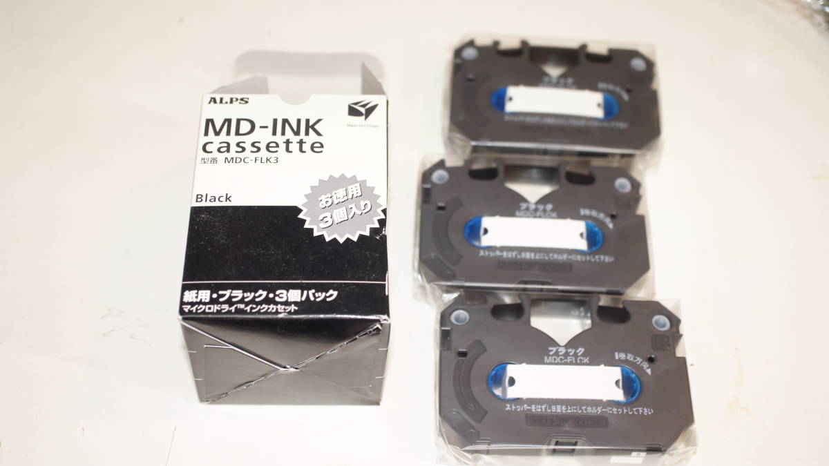 ALPS Alps красящая лента MD-INK микро dry чернила кассета бумага для черный 3 шт упаковка MDC-FLK3