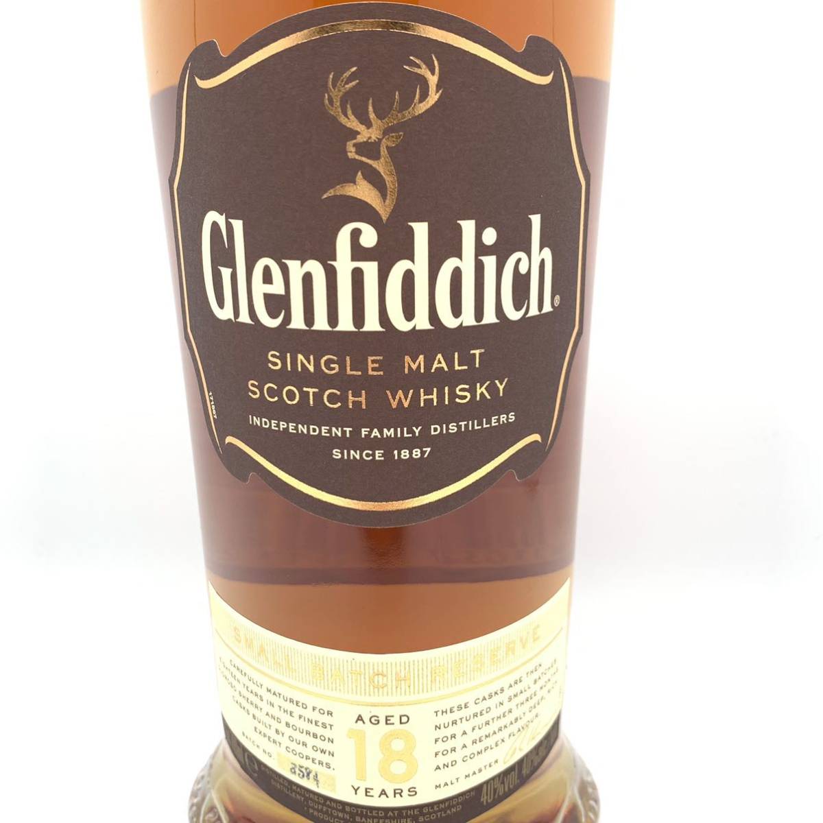 【未開栓】 Glenfiddich グレンフィディック 18年 スモールバッチリザーブ シングルモルト ウィスキー 700ml 40% 箱_画像4