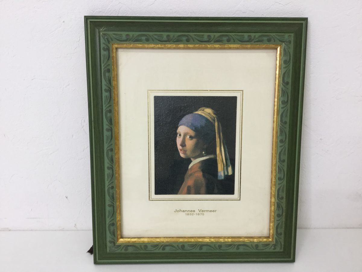 ●代TW149-60　額付アートポスター フェルメール 真珠の耳飾りの少女 青いターバンの少女 Johannes Vermeer 1632-1675 絵画 インテリア_画像1