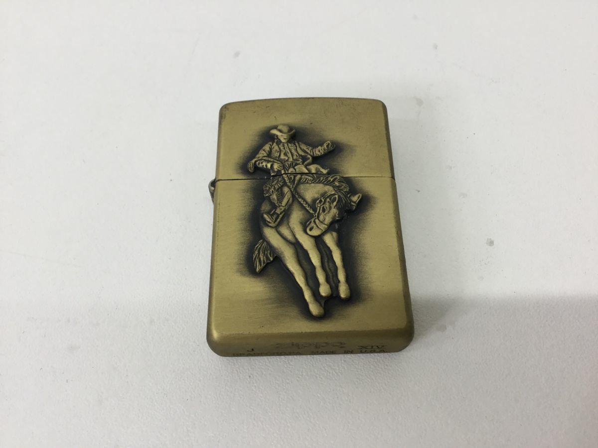 ●営SR675-60-M　ZIPPO ジッポー オイルライター Marlboro カウボーイ ロデオ マルボロ サイドロゴ 1998年_画像2