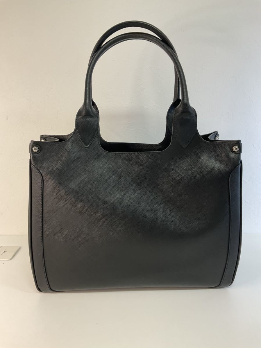 営KZ292-120◆ Salvatore Ferragamo サルヴァトーレ フェラガモ ダブルガンチーニ FT-21 7811 レザー ブラック×シルバー金具 袋あり_画像2