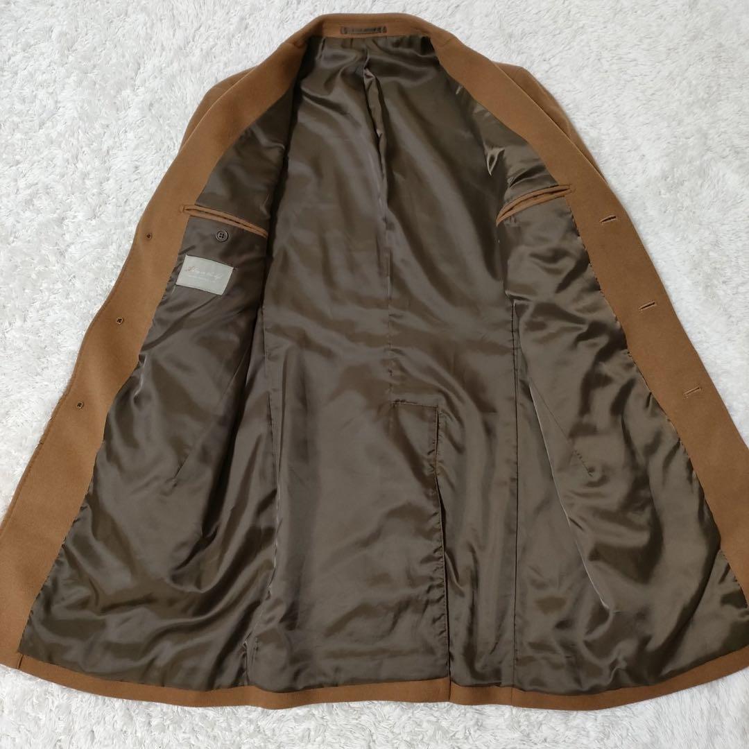 1円〜【抜群の存在感】美品 UNITED ARROWS ユナイテッドアローズ カシミヤ混チェスターコート キャメル ベージュ Lサイズ_画像3