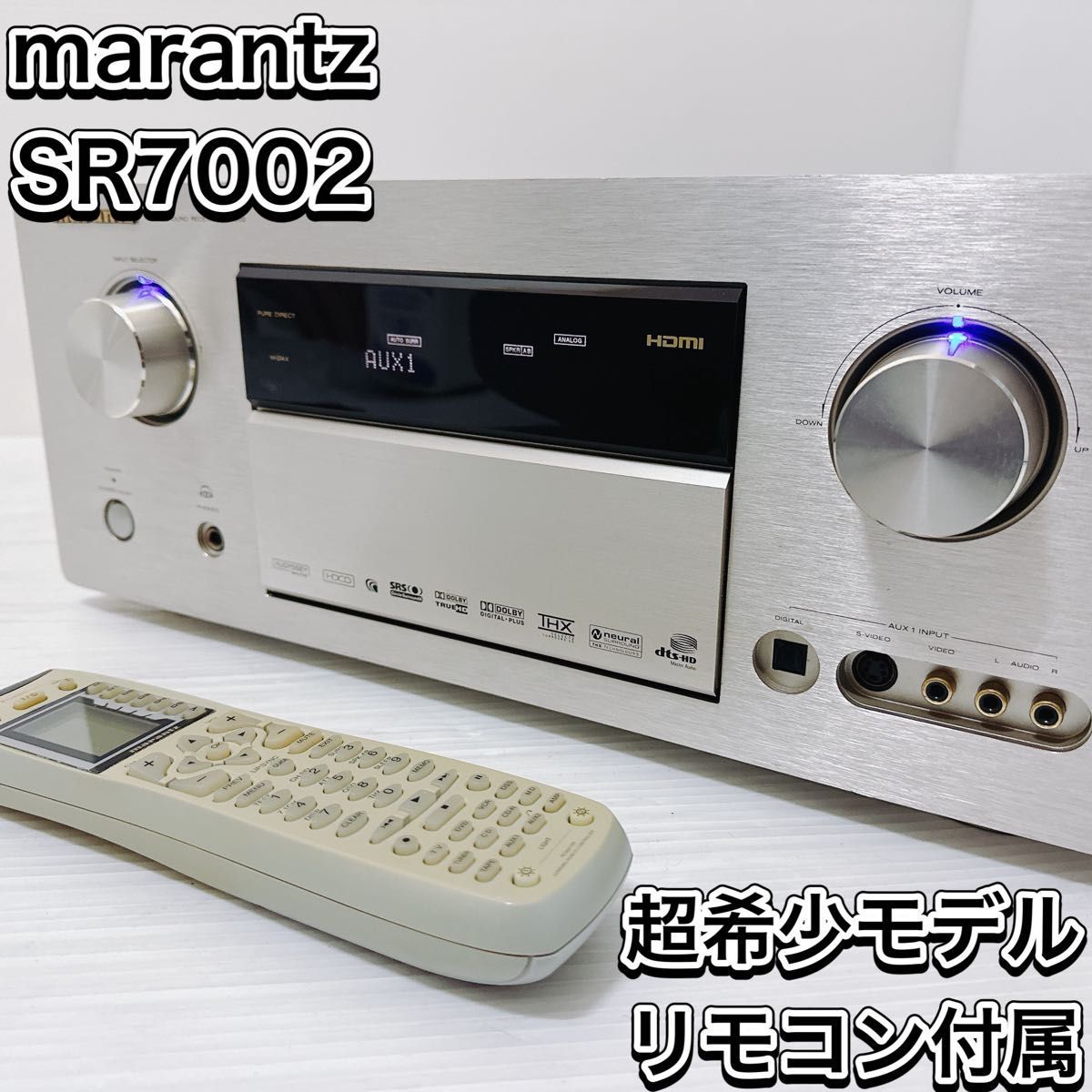  ultra rare Marantz AV amplifier SR7002 gold Gold high class goods build-to-order manufacturing goods remote control Odyssey Mike attached 