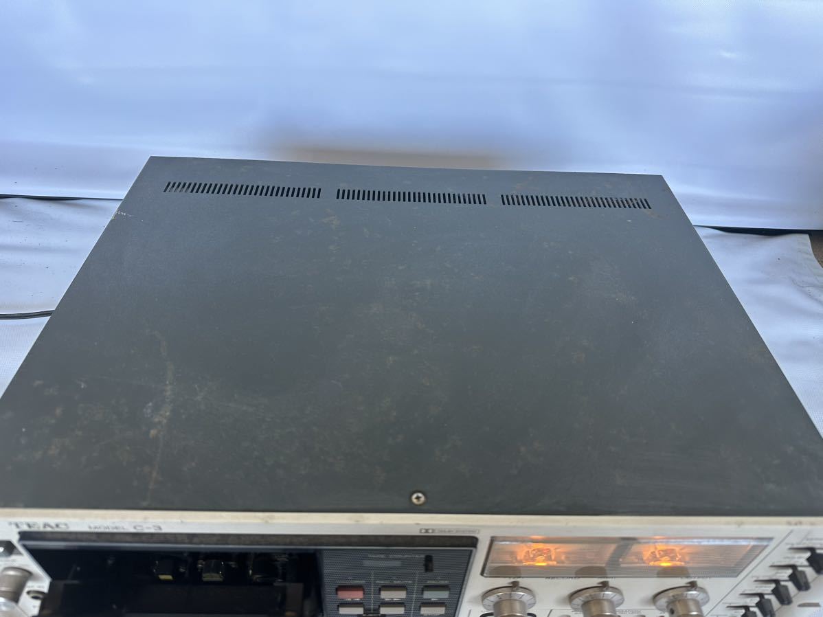 TEAC C-3 ステレオカセットデッキ　通電確認　ジャンク品_画像6