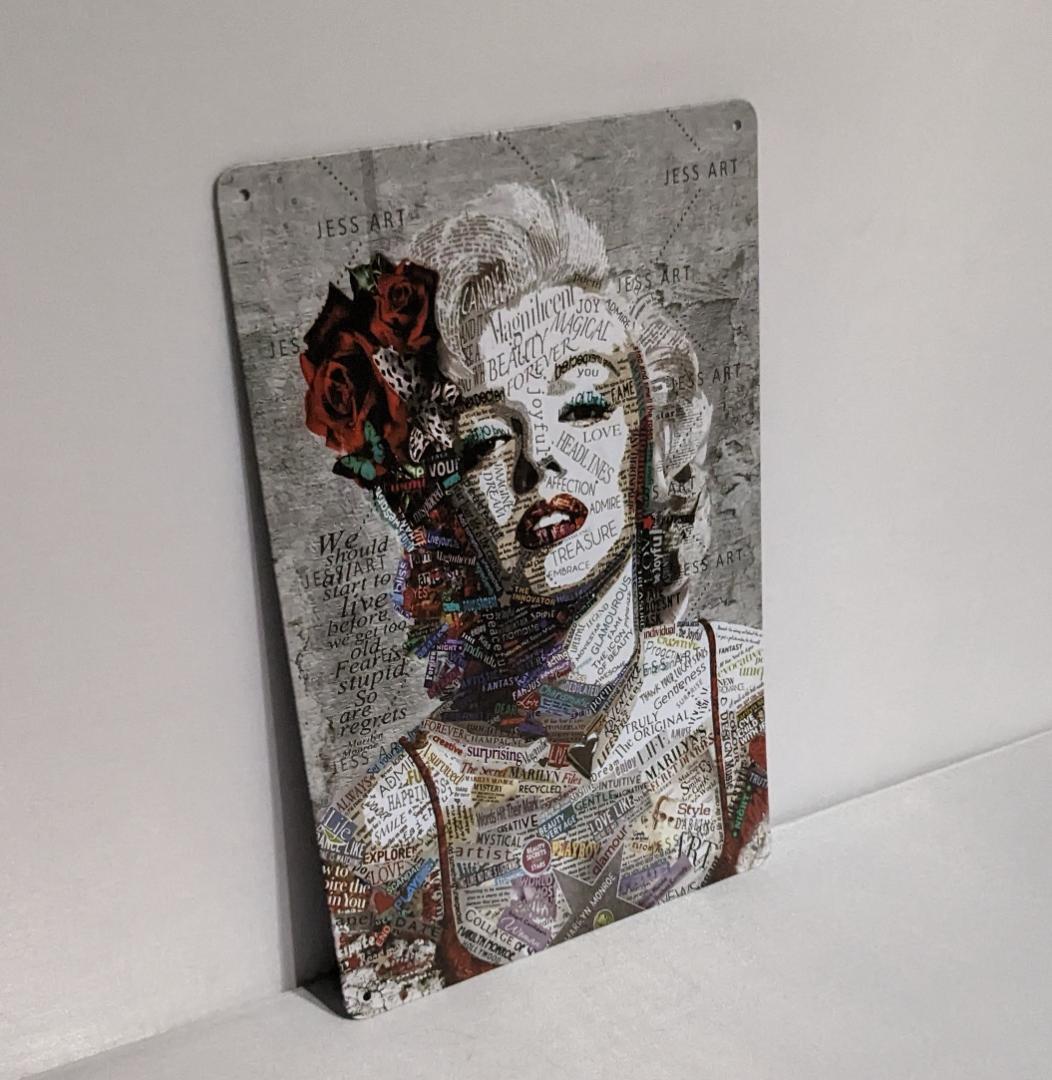 K317 新品●マリリンモンロー Marilyn Monroe アメリカン雑貨 ブリキ看板 カラフル かっこいい おしゃれ ビンテージ インテリアに_画像4