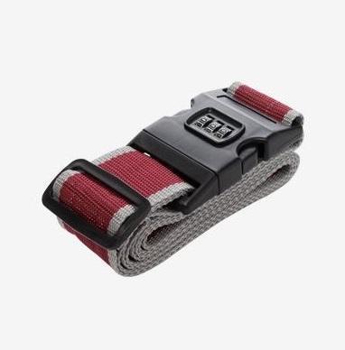  new goods * dial lock attaching suitcase belt band red & gray travel / business trip . crime prevention to robbery prevention 